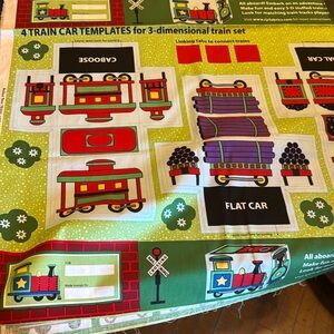 The Fabrics Trains Block Panel